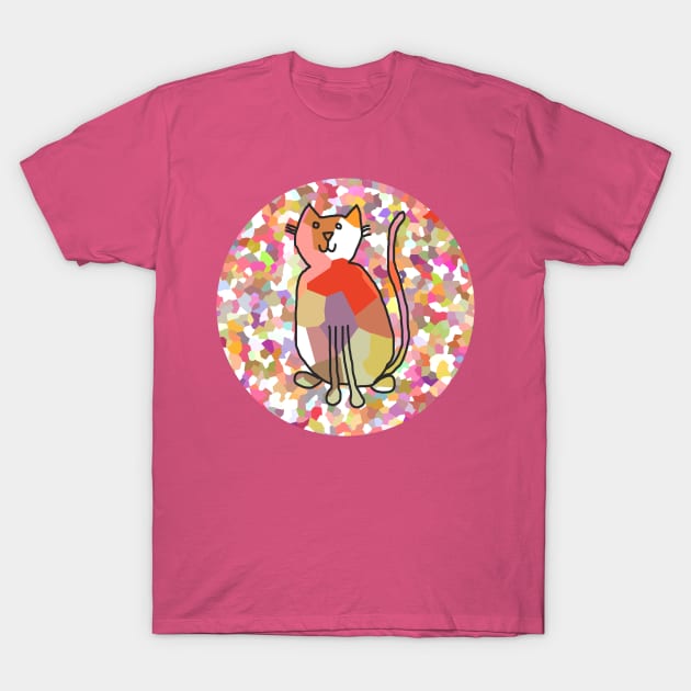 Cat on Roses T-Shirt by ellenhenryart